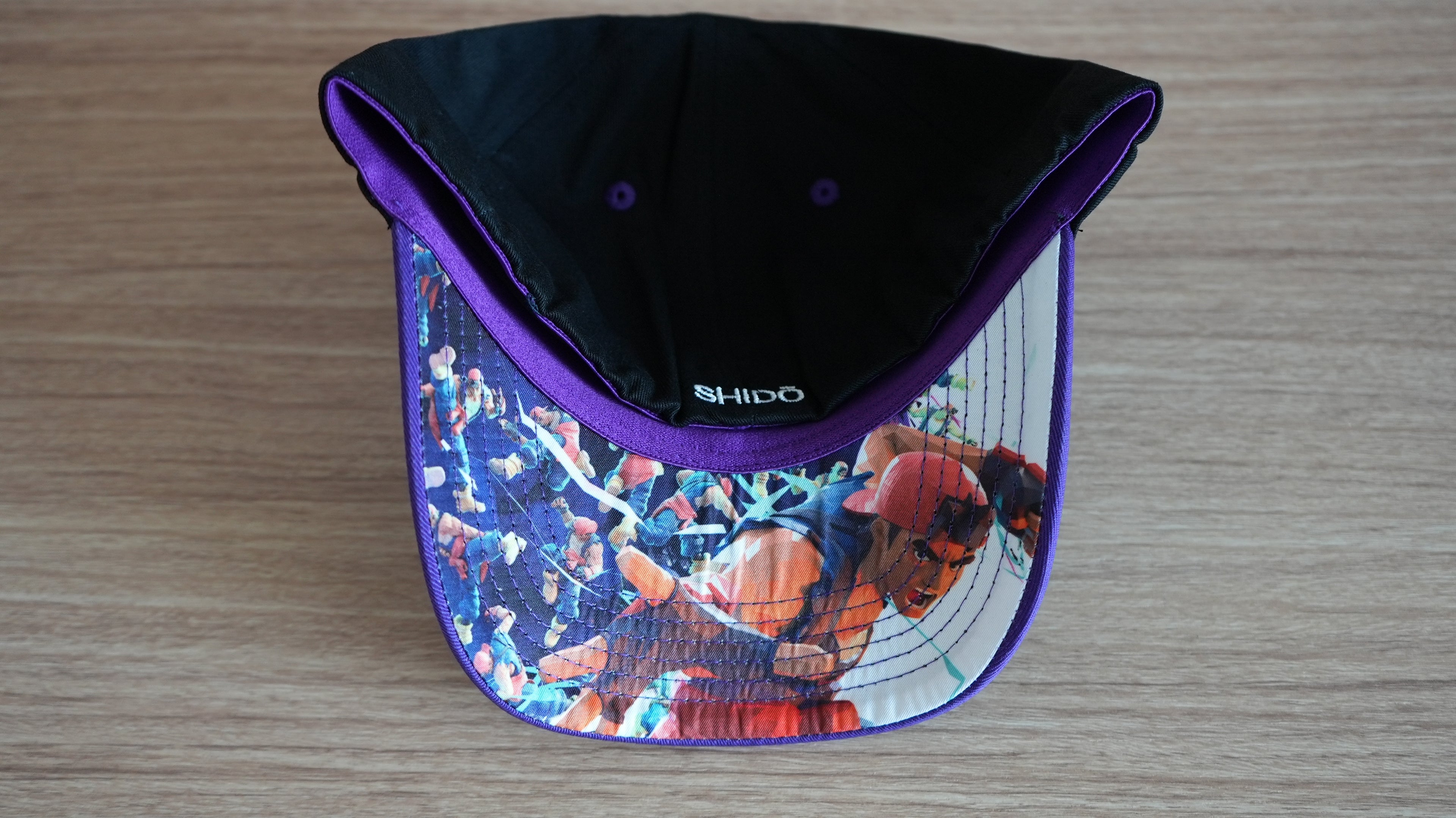 Poly Fighter x SHIDŌ FlexFit Cap — Purple (Under-Brim Roster Art)
