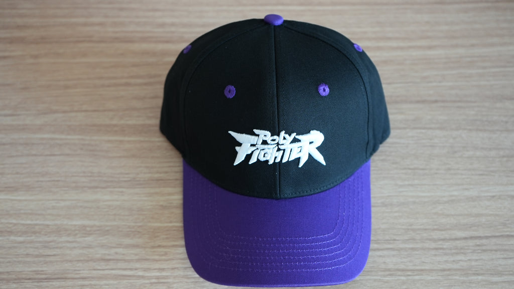 Poly Fighter x SHIDŌ FlexFit Cap — Purple (Under-Brim Roster Art)